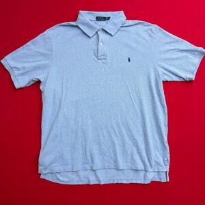 Polo Ralph Lauren Mens 2XLT Tall Blue Short Sleeve Pony Logo Polo Shirt